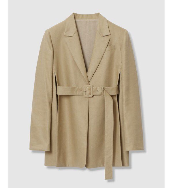 LOULOU WILLOUGHBY「【LOULOU WILLOUGHBY】NALYA リネンストレッチベルトジャケット」|テーラードジャケット|