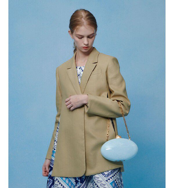 LOULOU WILLOUGHBY「【LOULOU WILLOUGHBY】NALYA リネンストレッチベルトジャケット」|テーラードジャケット|