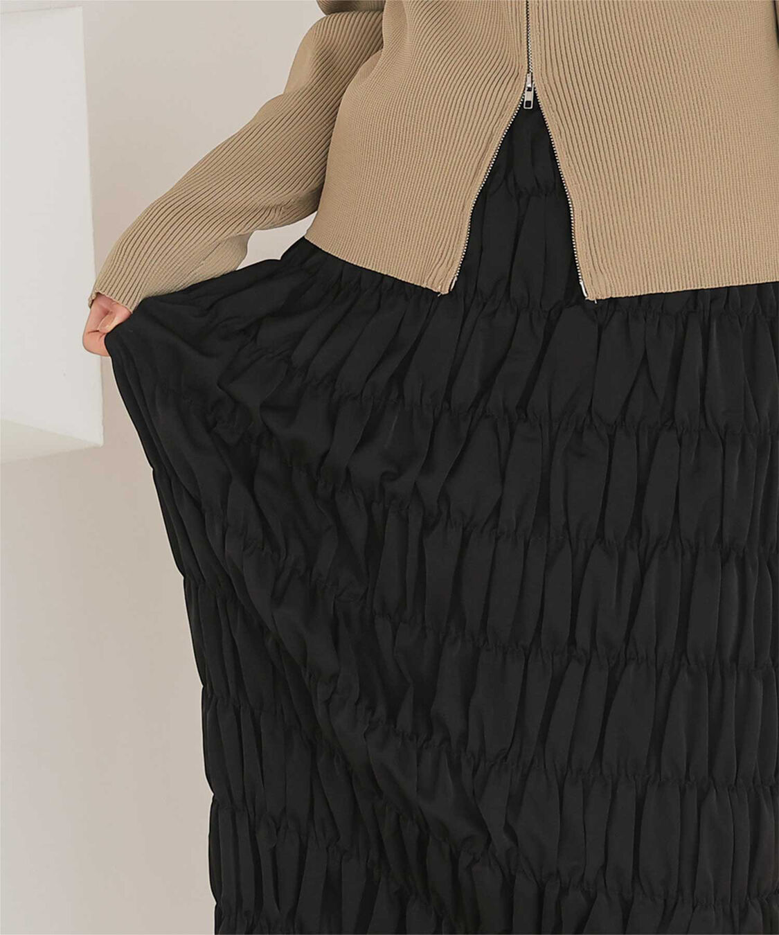 titivate「シャーリングIラインスカート」|スカート|