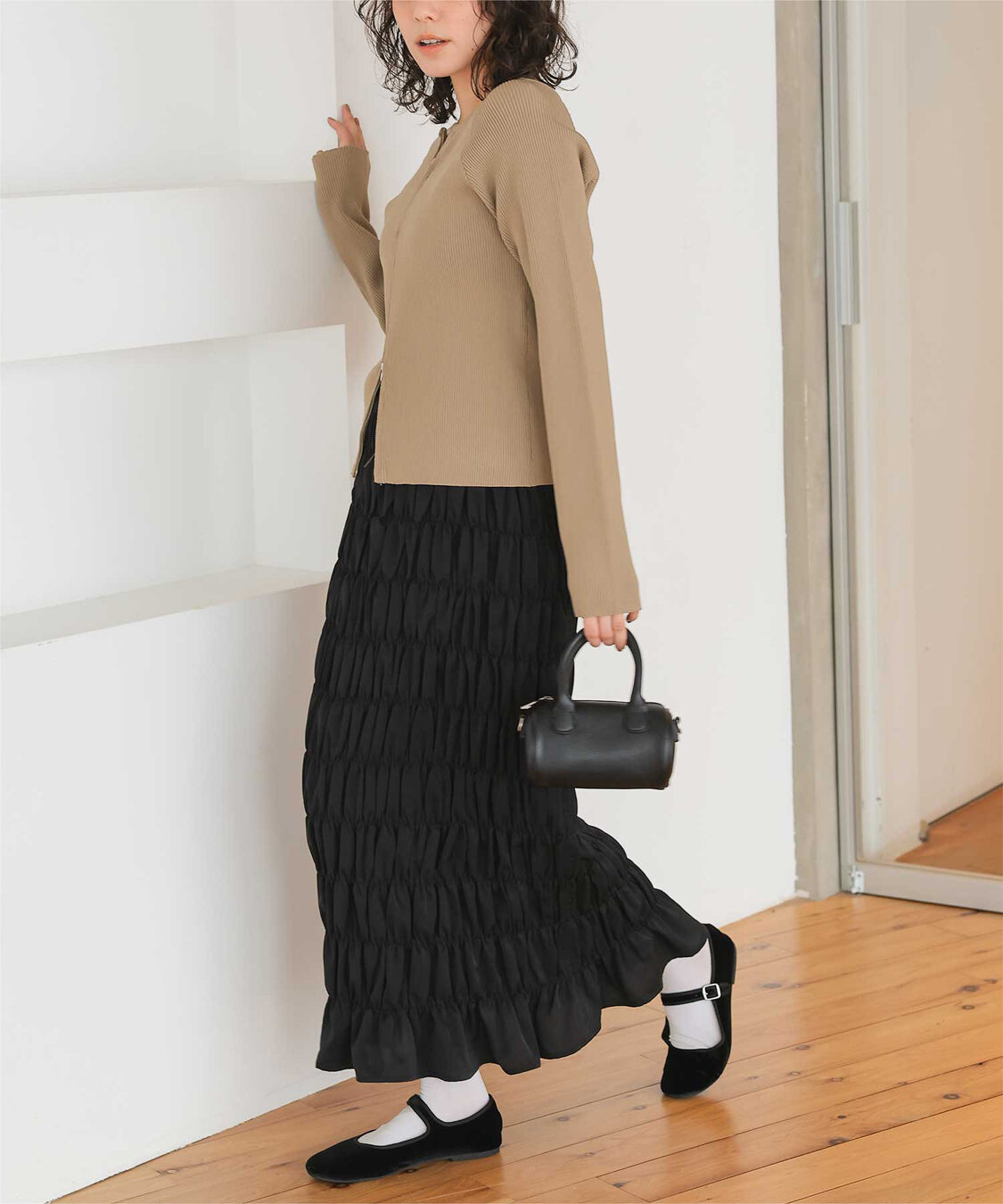 titivate「シャーリングIラインスカート」|スカート|