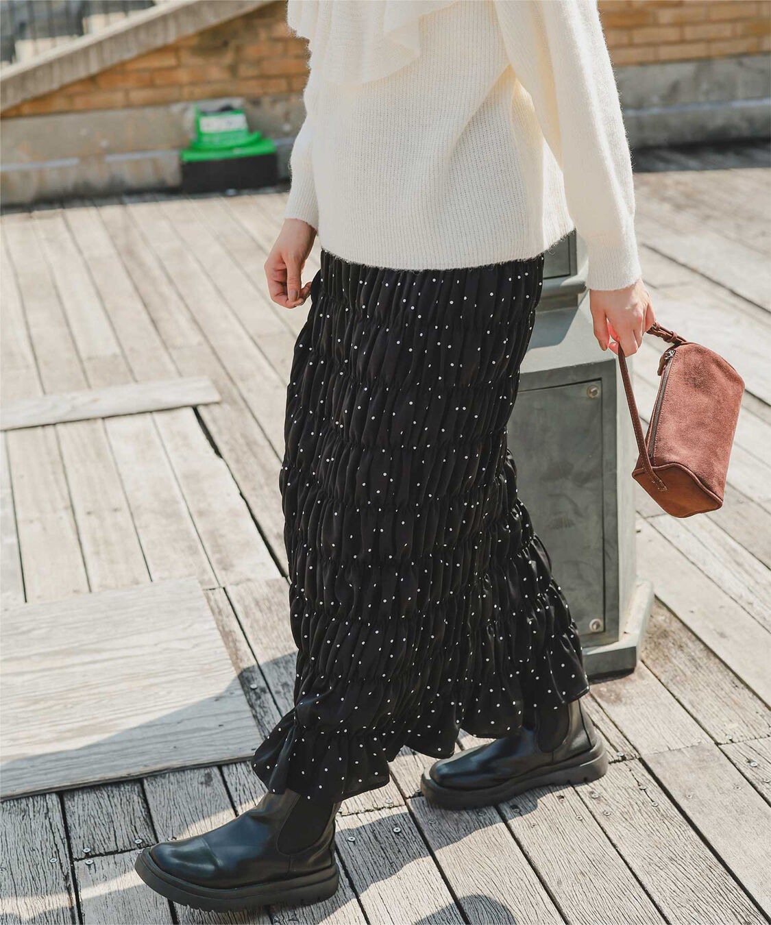 titivate「シャーリングIラインスカート」|スカート|