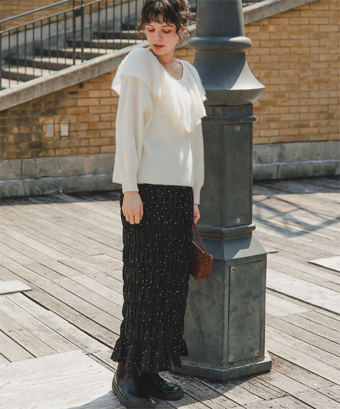 titivate「シャーリングIラインスカート」|スカート|