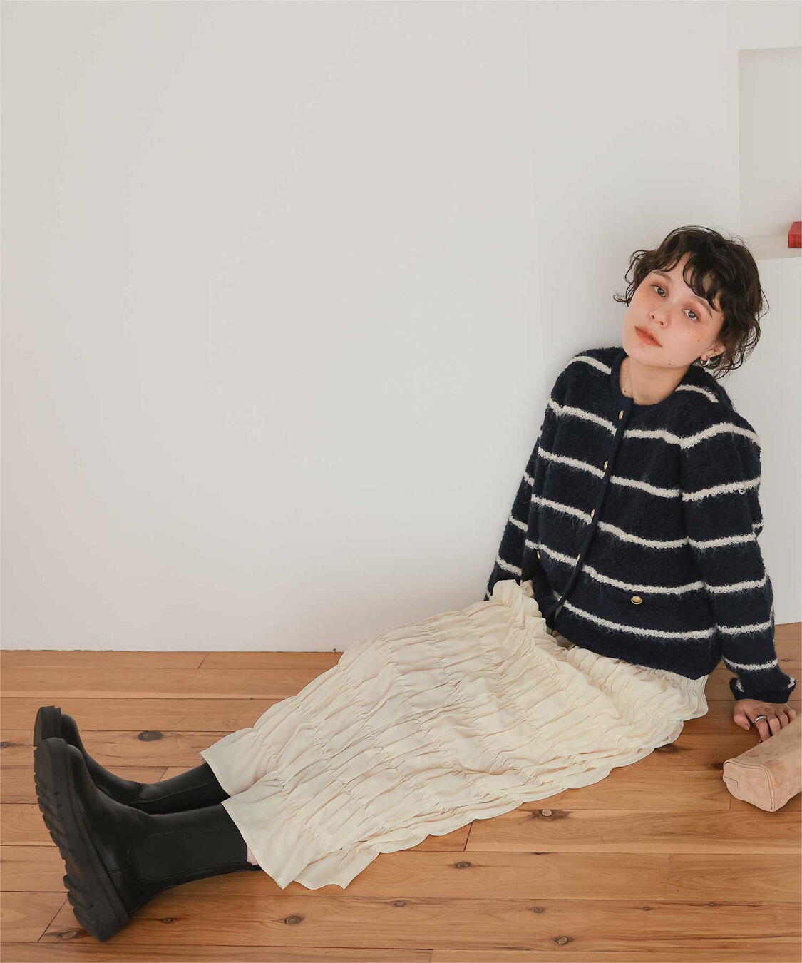 titivate「シャーリングIラインスカート」|スカート|