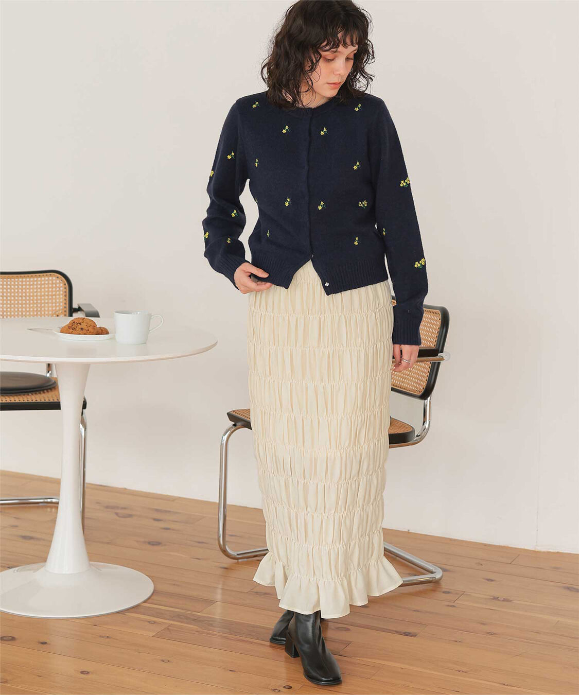 titivate「シャーリングIラインスカート」|スカート|