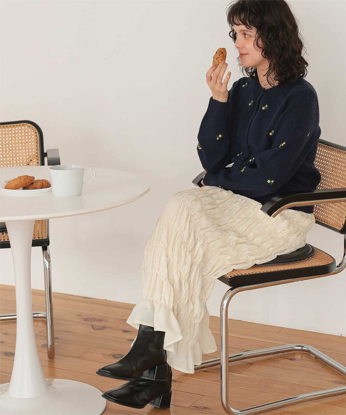 titivate「シャーリングIラインスカート」|スカート|