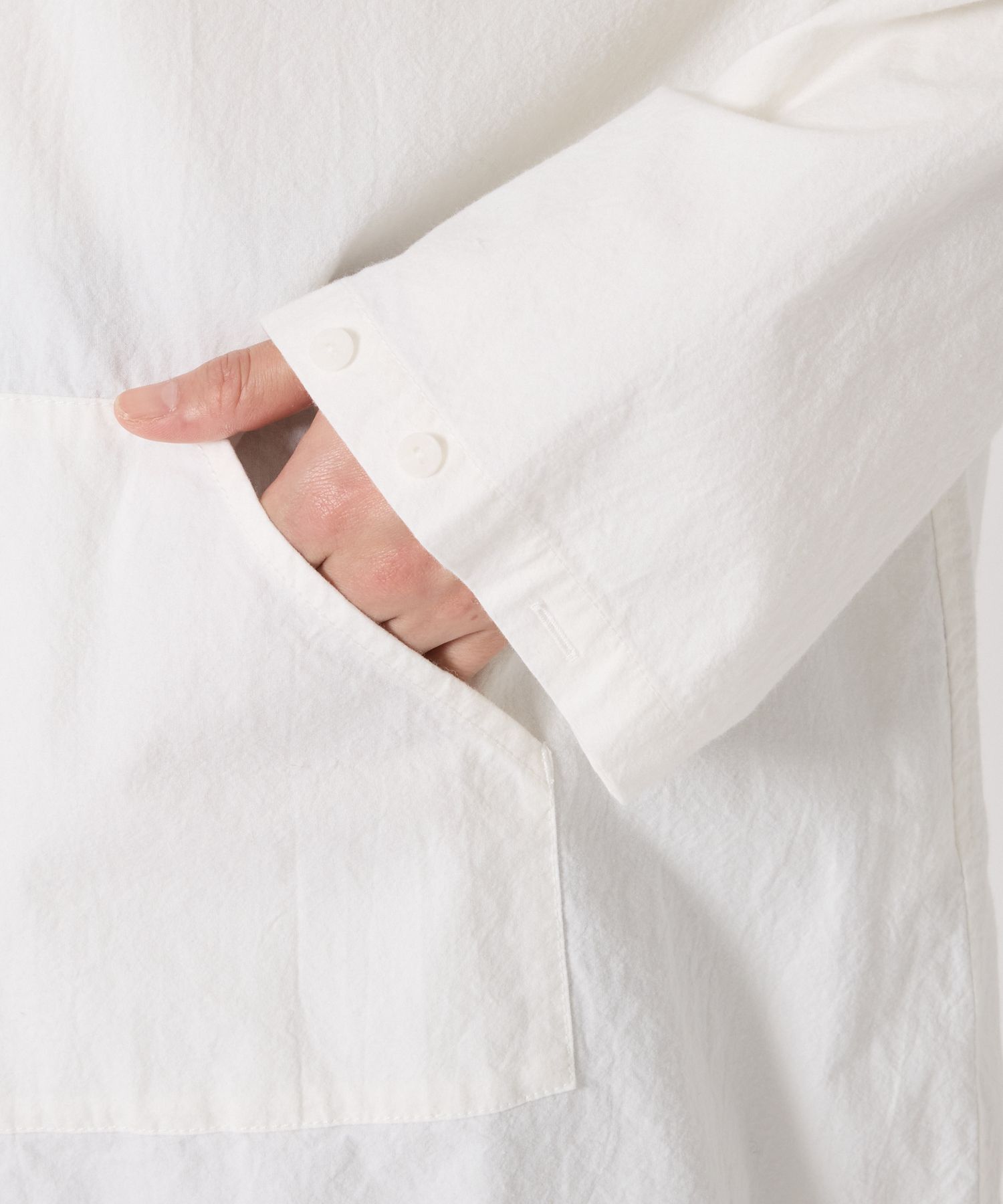 BABYLONE「フード付きシャツプルオーバー」|シャツ・ブラウス|