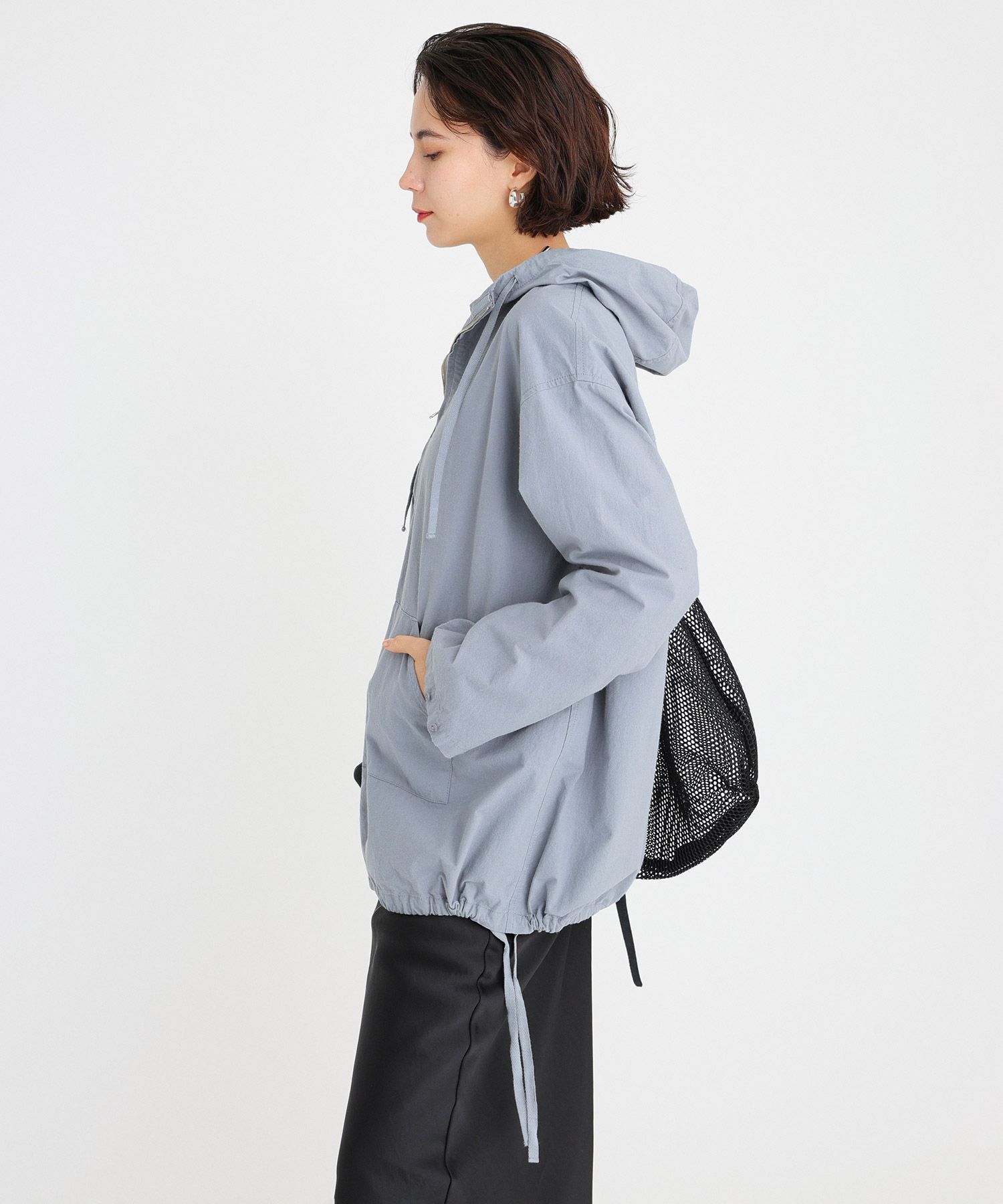 BABYLONE「フード付きシャツプルオーバー」|シャツ・ブラウス|