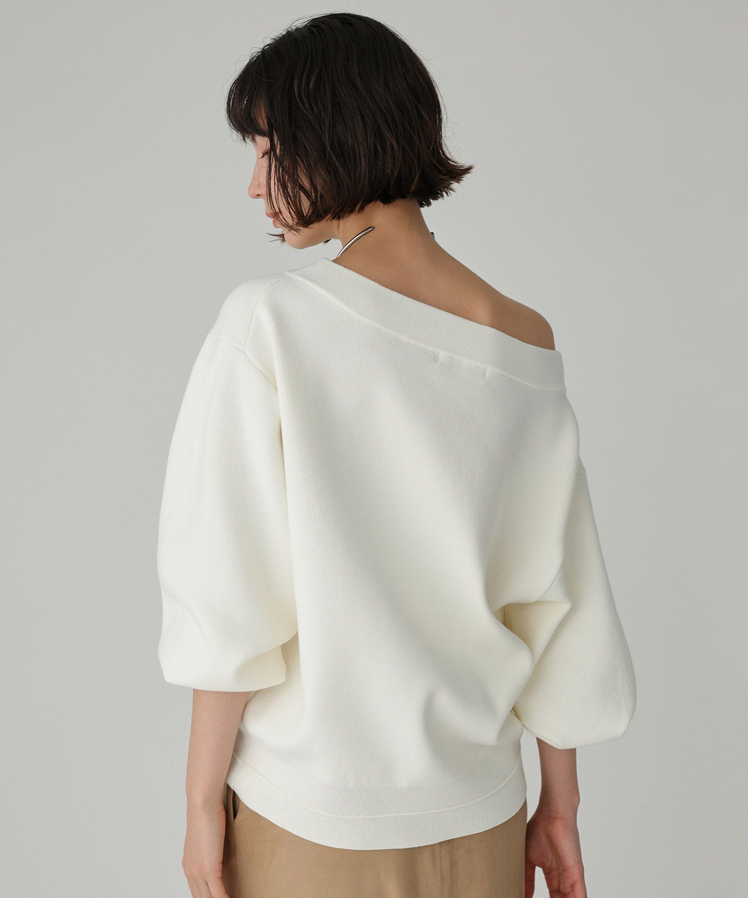 BABYLONE「スウェットライクニットプルオーバー」|ニット・セーター|