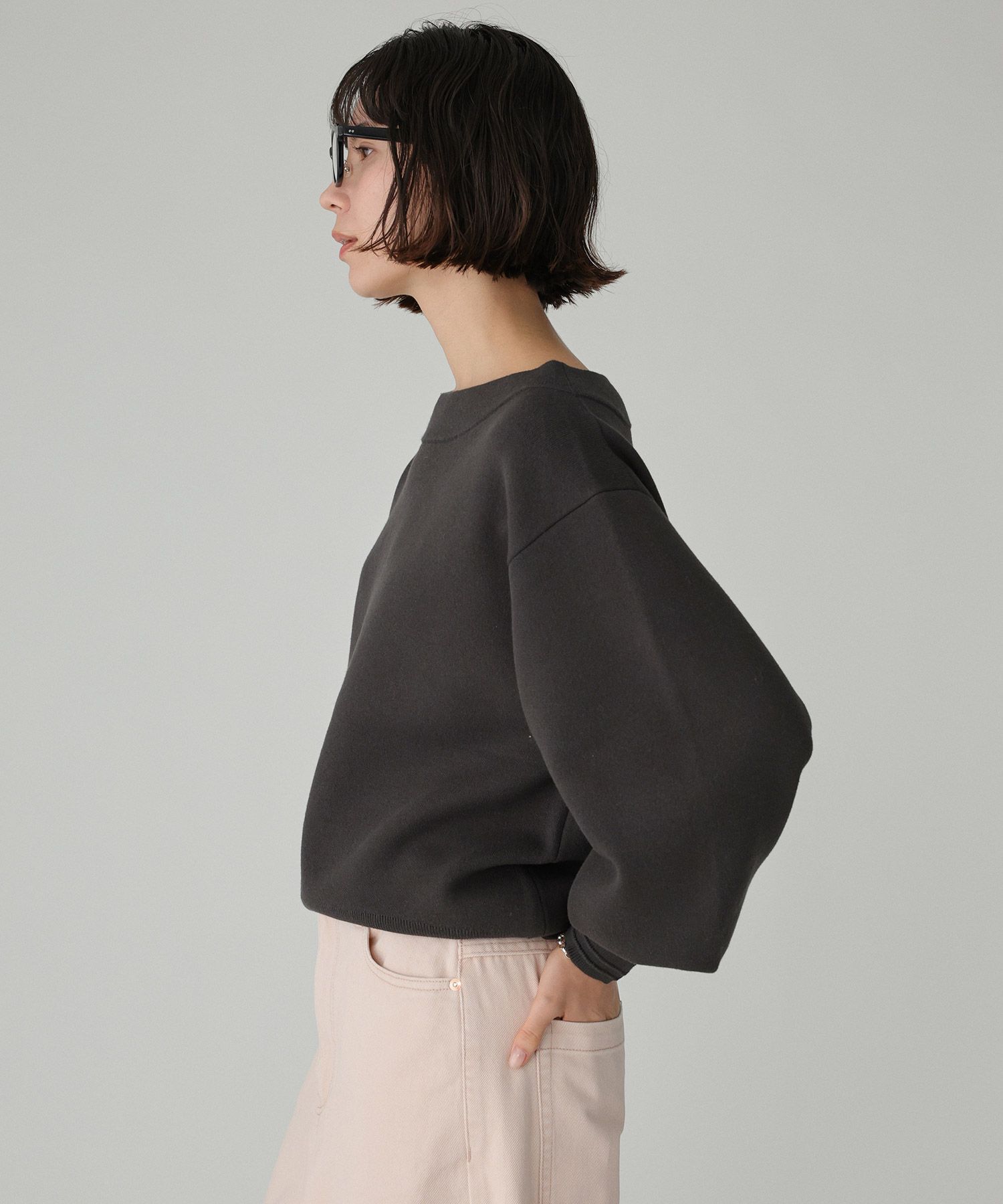 BABYLONE「スウェットライクニットプルオーバー」|ニット・セーター|