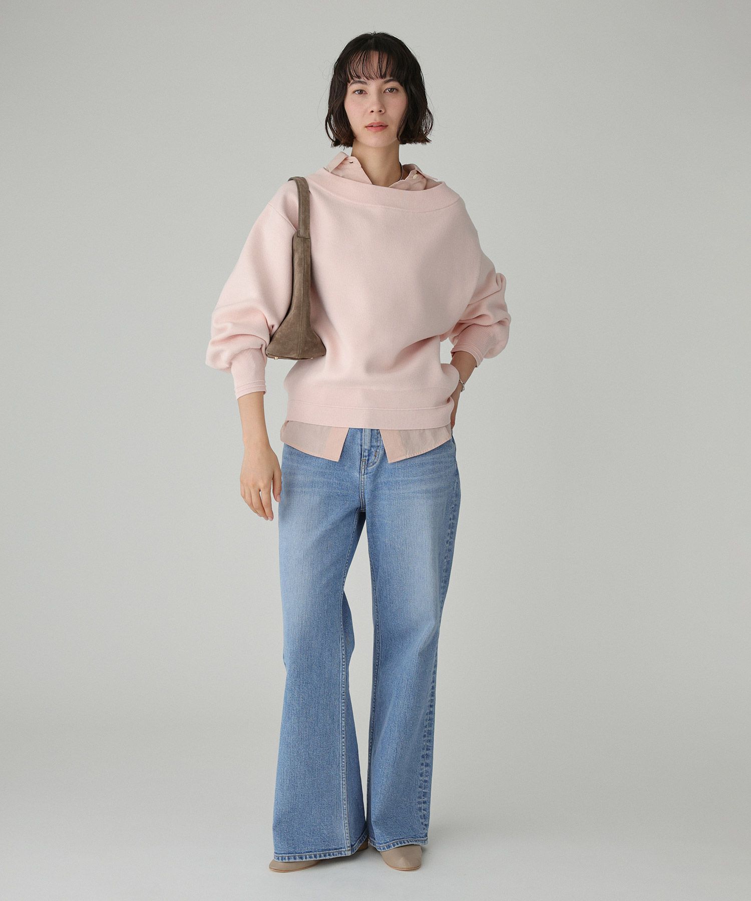 BABYLONE「スウェットライクニットプルオーバー」|ニット・セーター|