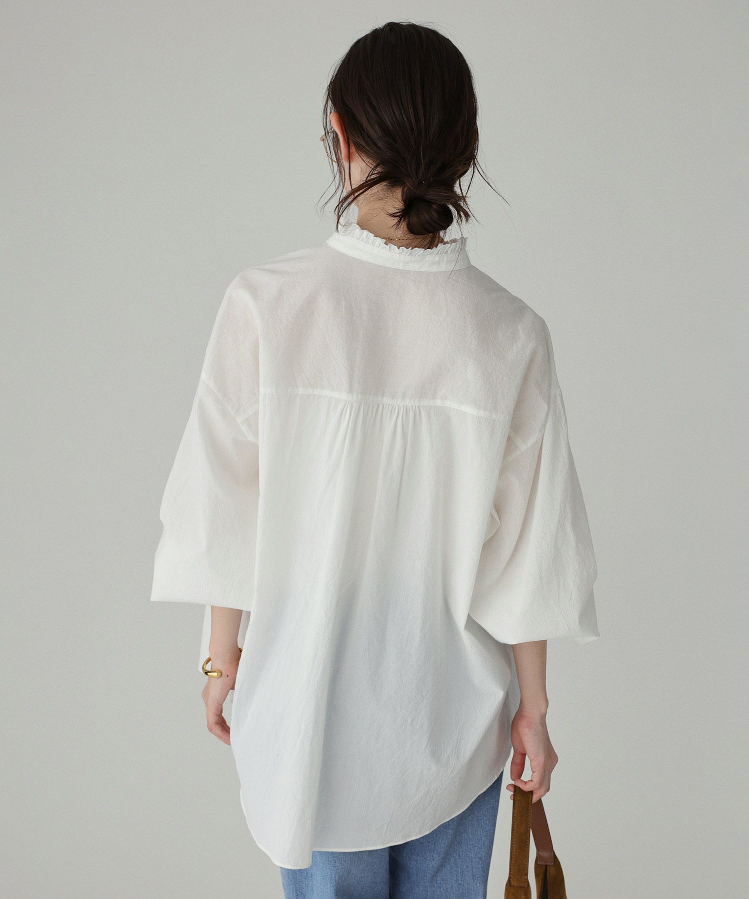 BABYLONE「コードレーンギャザーブラウス」|シャツ・ブラウス|