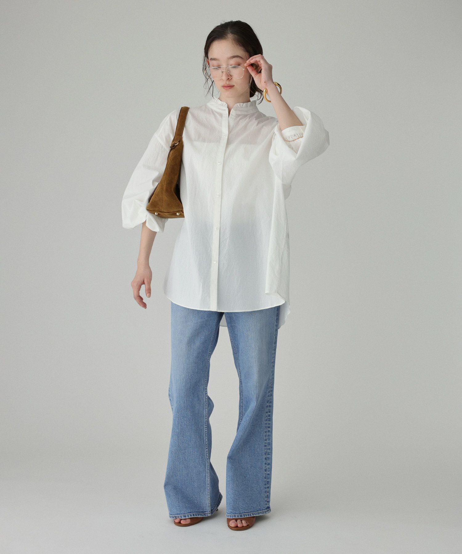 BABYLONE「コードレーンギャザーブラウス」|シャツ・ブラウス|