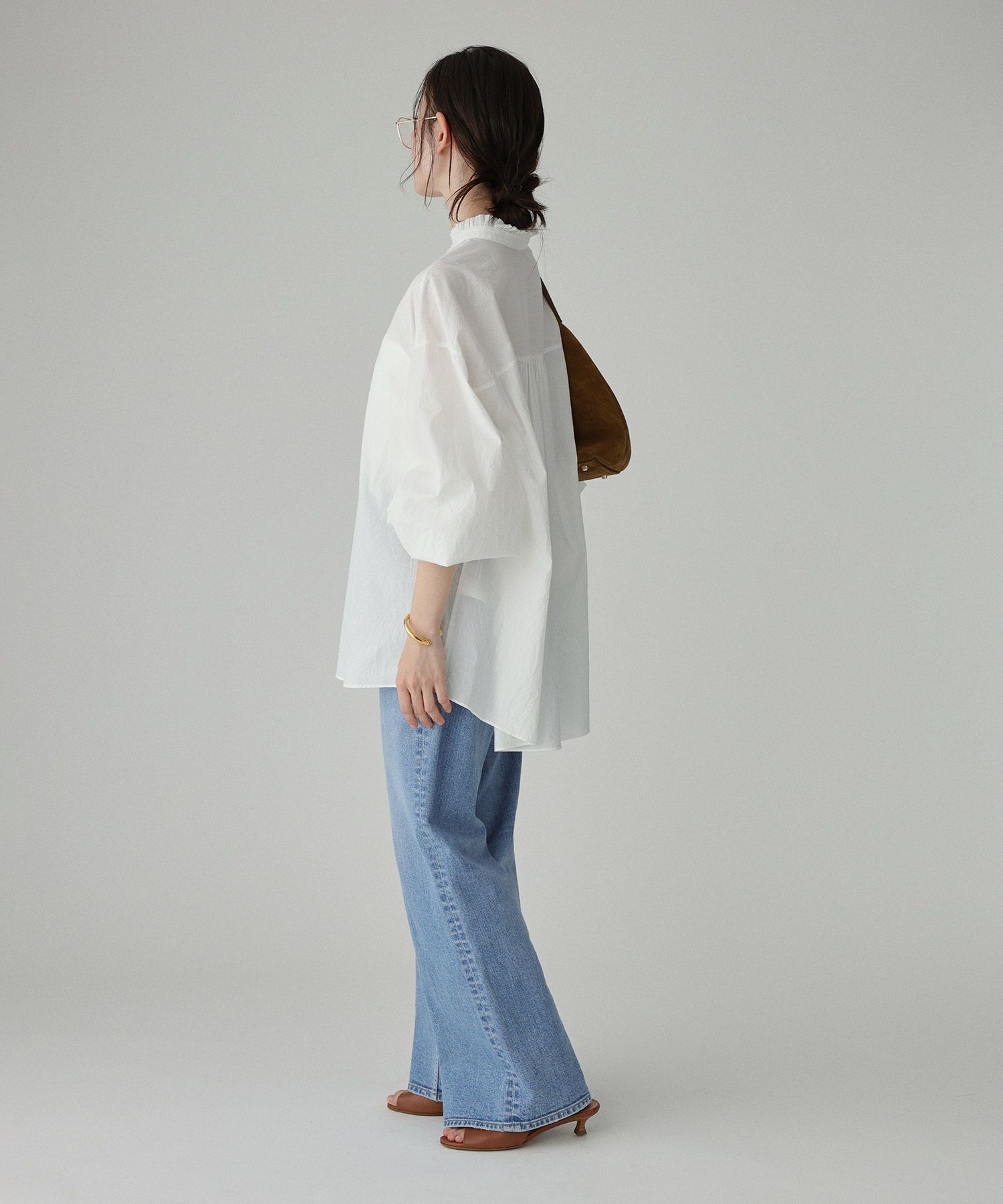 BABYLONE「コードレーンギャザーブラウス」|シャツ・ブラウス|