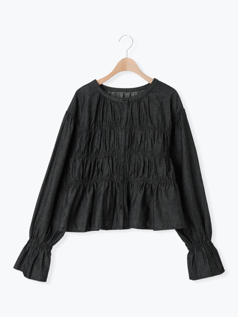 Samansa Mos2「デニム/ツイルシャーリングブラウス」|シャツ・ブラウス|