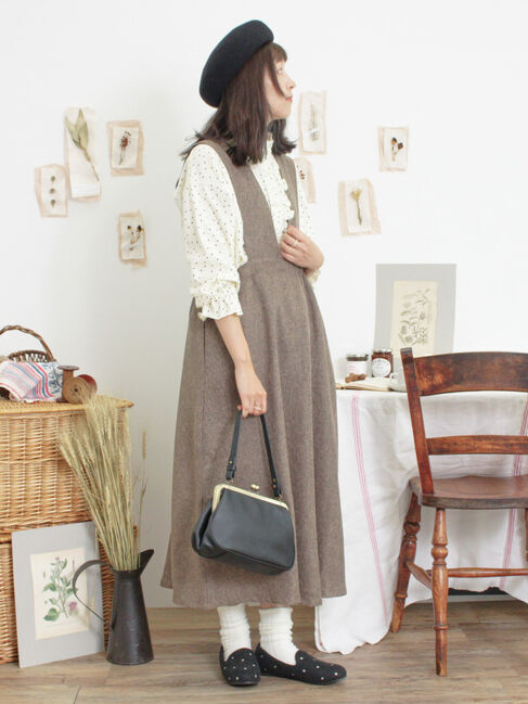 Samansa Mos2「ツイードライクジャンパースカート」|ワンピース|