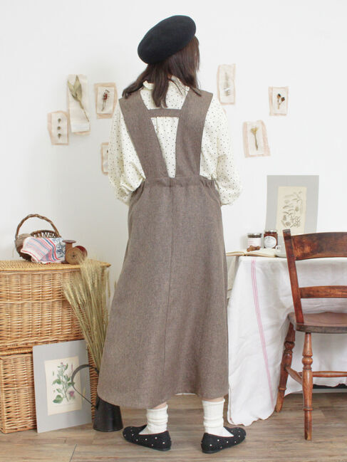 Samansa Mos2「ツイードライクジャンパースカート」|ワンピース|