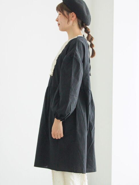 Samansa Mos2「【WEB限定】胸元レース貼りチュニック」|シャツ・ブラウス|