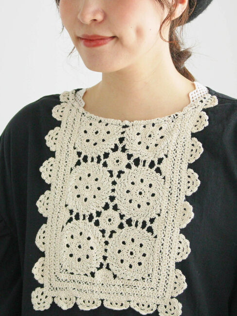 Samansa Mos2「【WEB限定】胸元レース貼りチュニック」|シャツ・ブラウス|