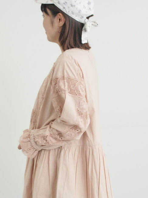 Samansa Mos2「ローズ柄レーススクエアネックワンピース」|ワンピース|