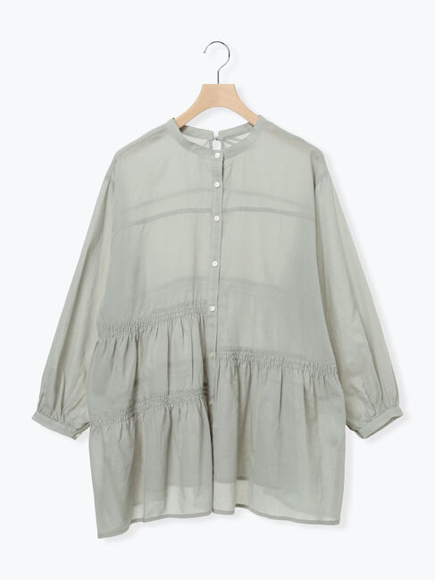 Samansa Mos2「2WAYシアーティアードチュニック」|シャツ・ブラウス|ミント