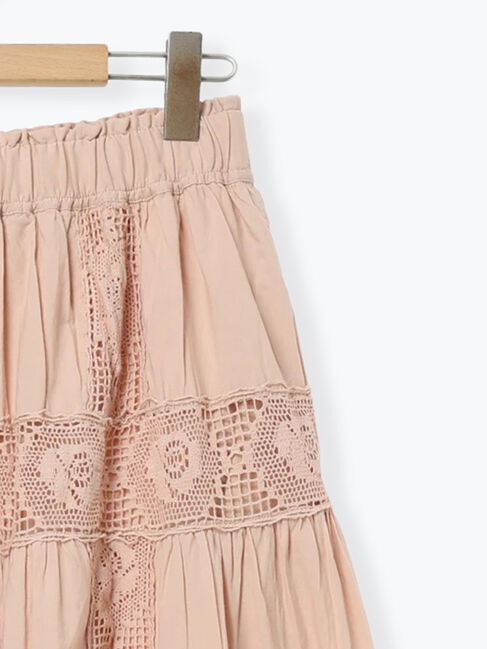 Samansa Mos2「ローズ柄レースギャザースカート」|スカート|