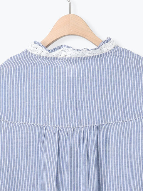 Samansa Mos2「襟フリルレース重ねブラウス」|シャツ・ブラウス|