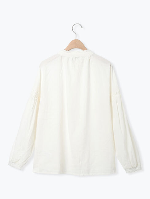 Samansa Mos2「袖シャーリングギャザーブラウス」|シャツ・ブラウス|