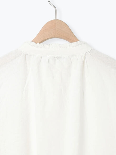 Samansa Mos2「袖シャーリングギャザーブラウス」|シャツ・ブラウス|