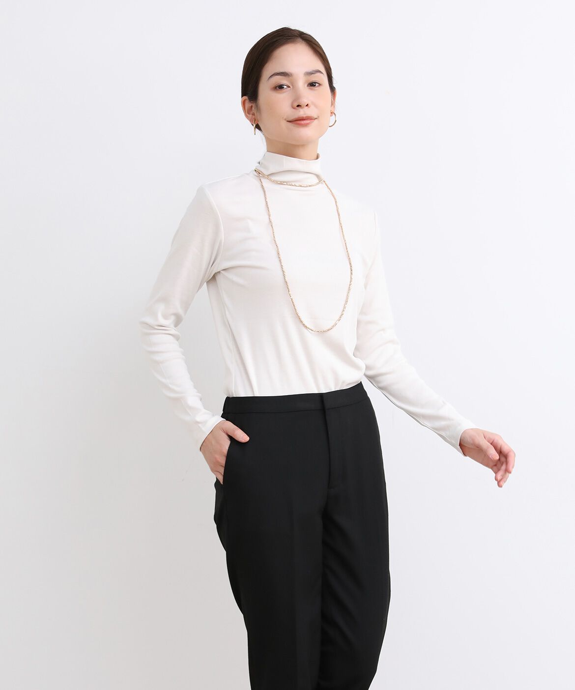 DAY by DAY it&rsquo;s international「ハイネックカットソー《スビン綿MIXフライス》」|Tシャツ・カットソー|グレー1