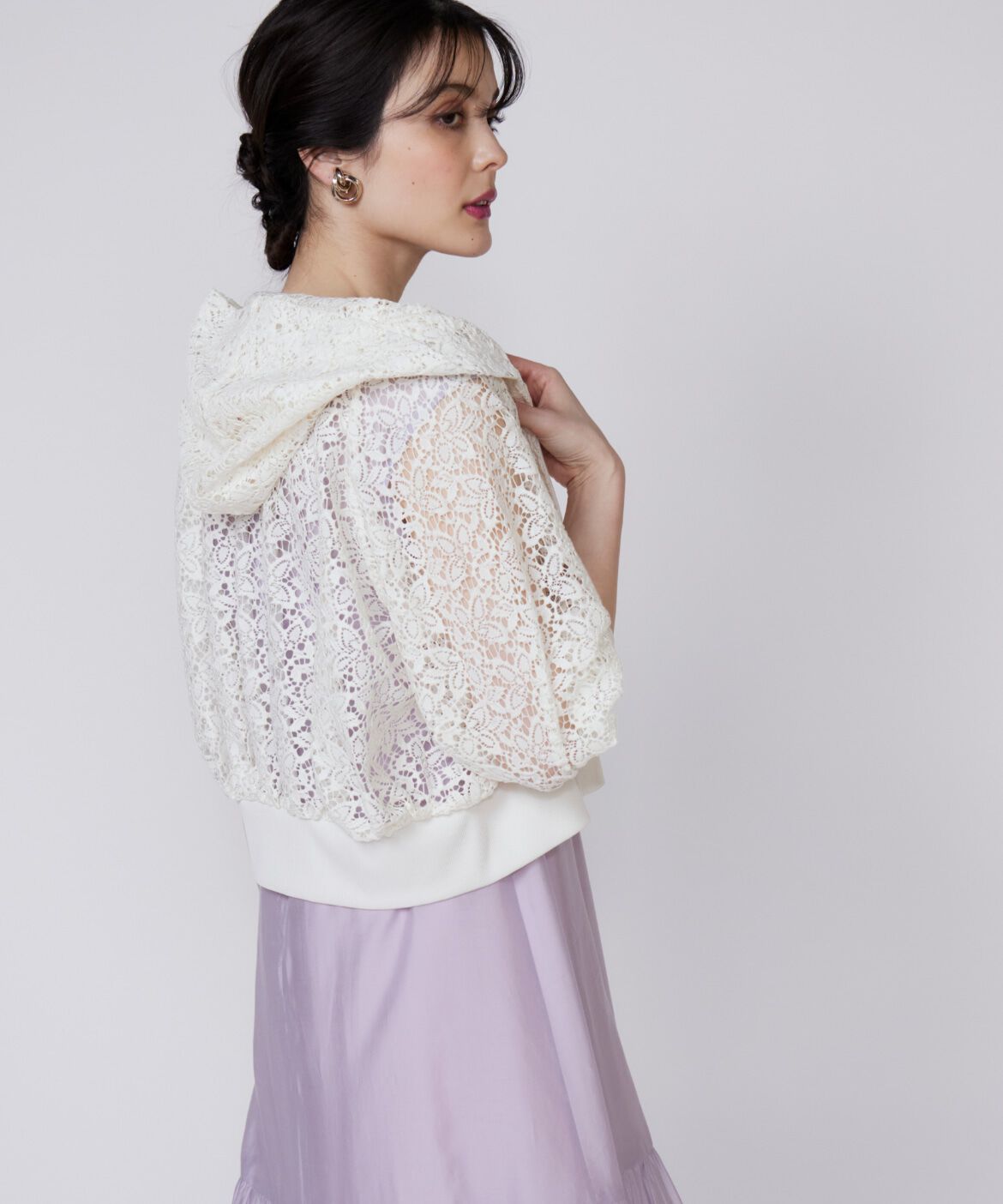 Maglie le cassetto「レースパーカー」|パーカー|