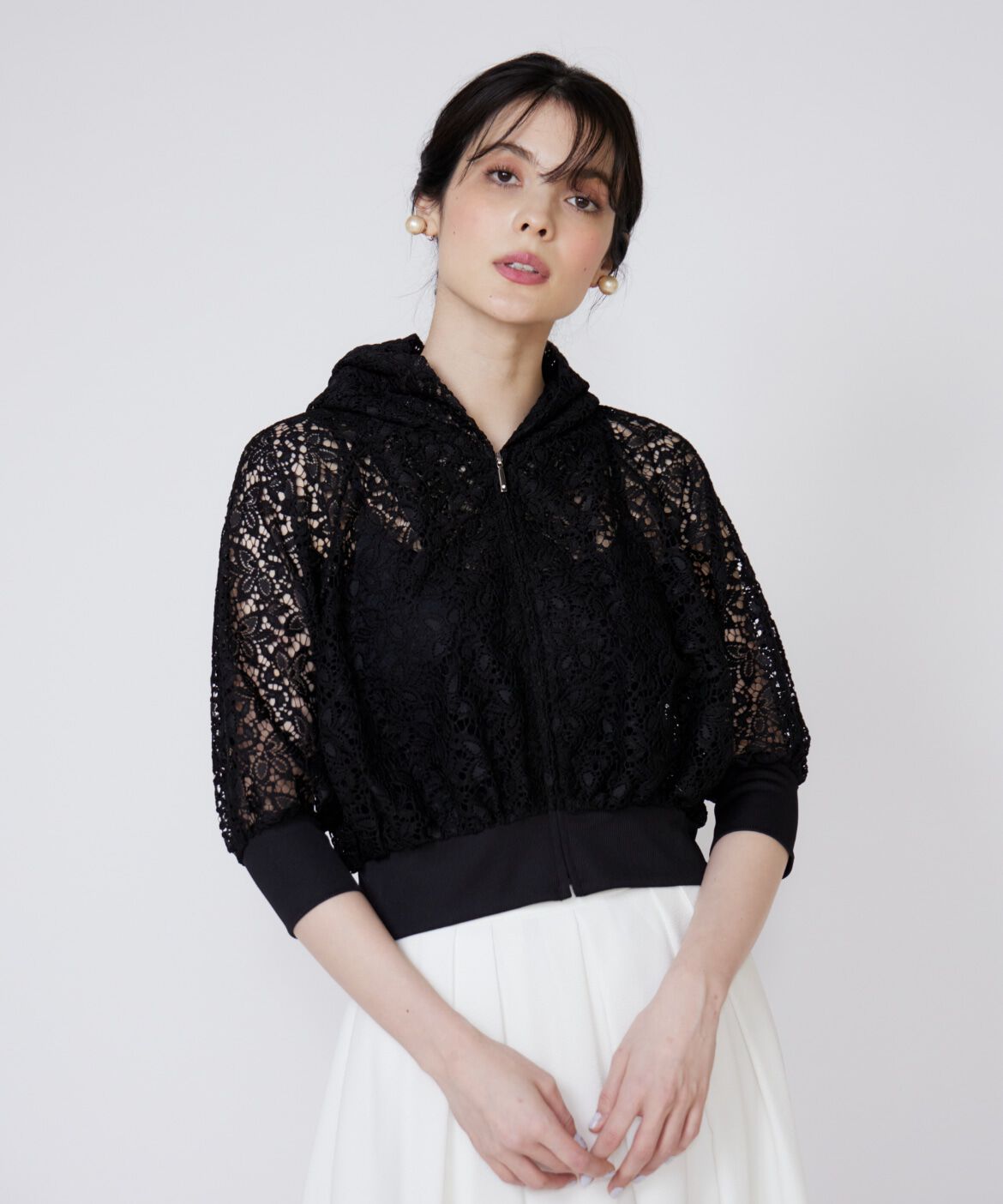 Maglie le cassetto「レースパーカー」|パーカー|
