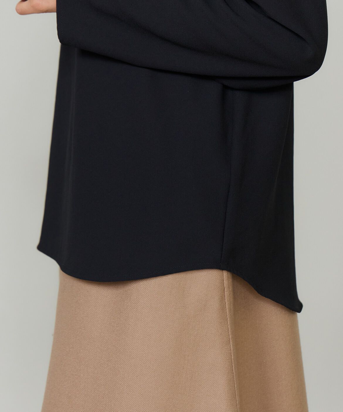 INED「《大きいサイズ》吸汗速乾ジョーゼットプルオーバー」|Tシャツ・カットソー|