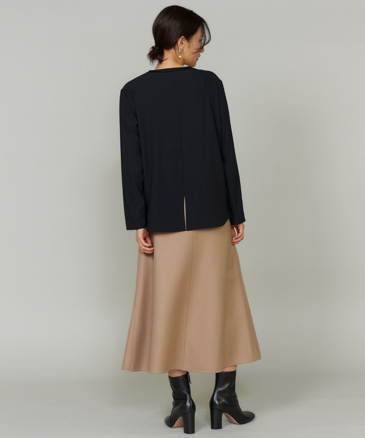 INED「《大きいサイズ》吸汗速乾ジョーゼットプルオーバー」|Tシャツ・カットソー|