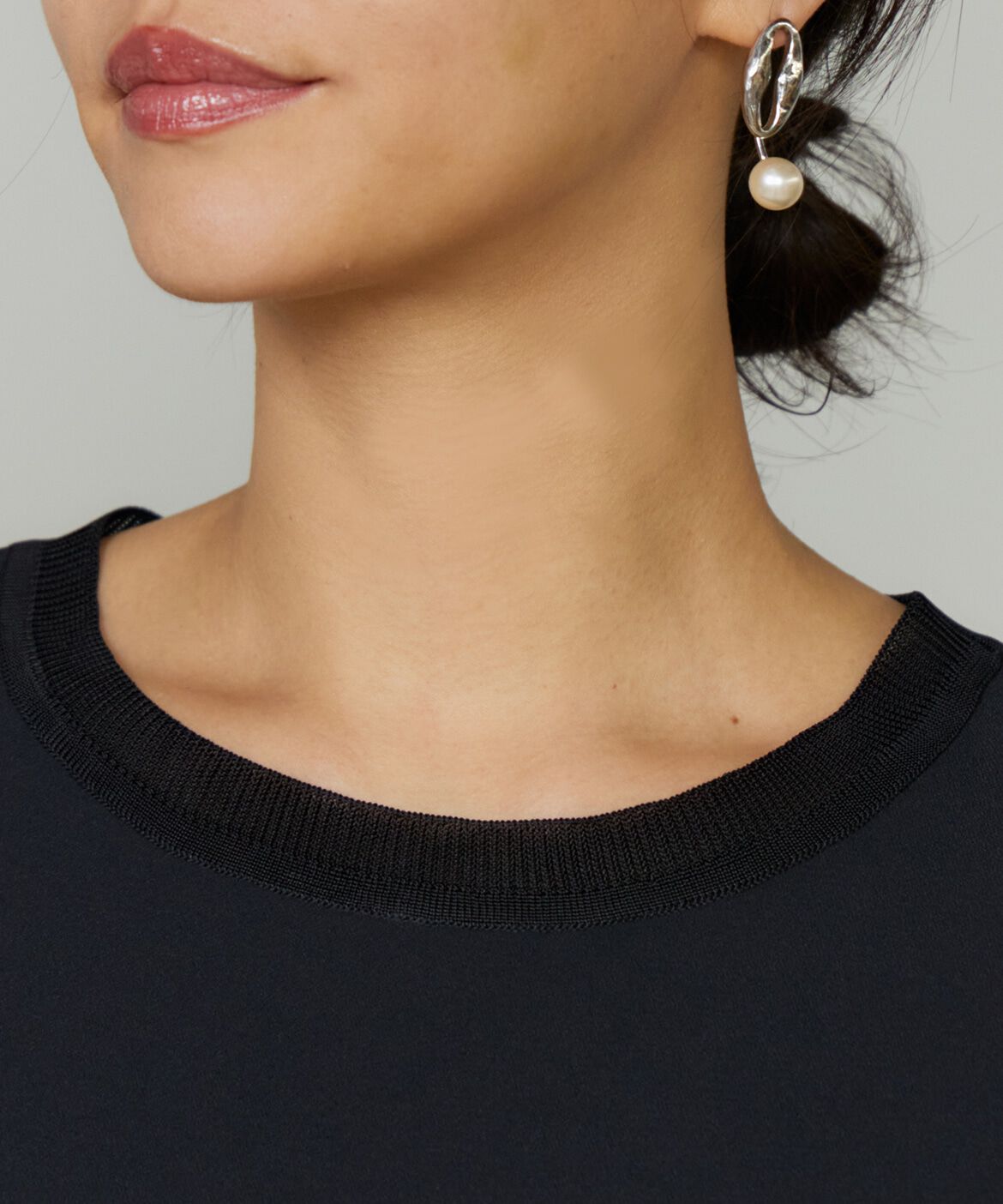 INED「《大きいサイズ》吸汗速乾ジョーゼットプルオーバー」|Tシャツ・カットソー|