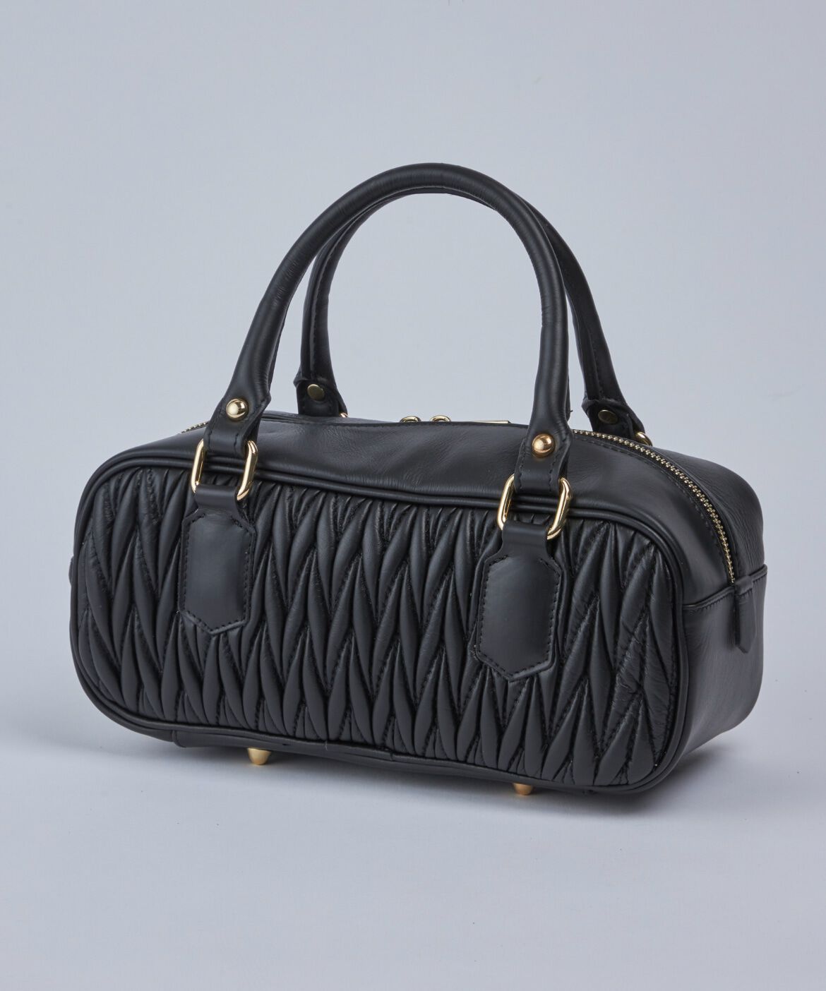 FAVORITE SUKINAMONO「ギャザーボストンバッグ《MARLON》」|ボストンバッグ|ブラック