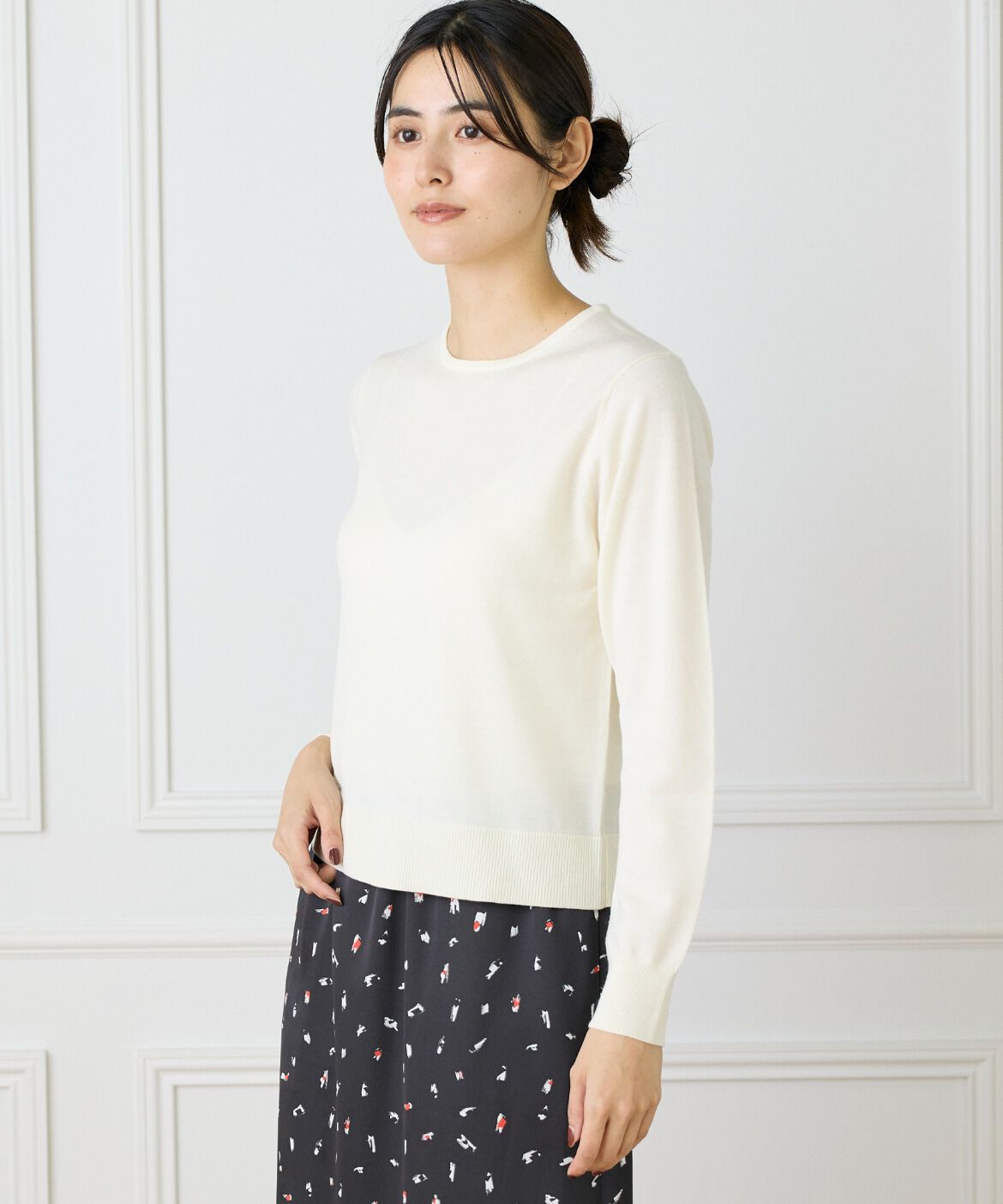 DAY by DAY it&rsquo;s international「ウォッシャブルウールベーシッククルーネックニット《HARMONY》」|ニット・セーター|オフホワイト1