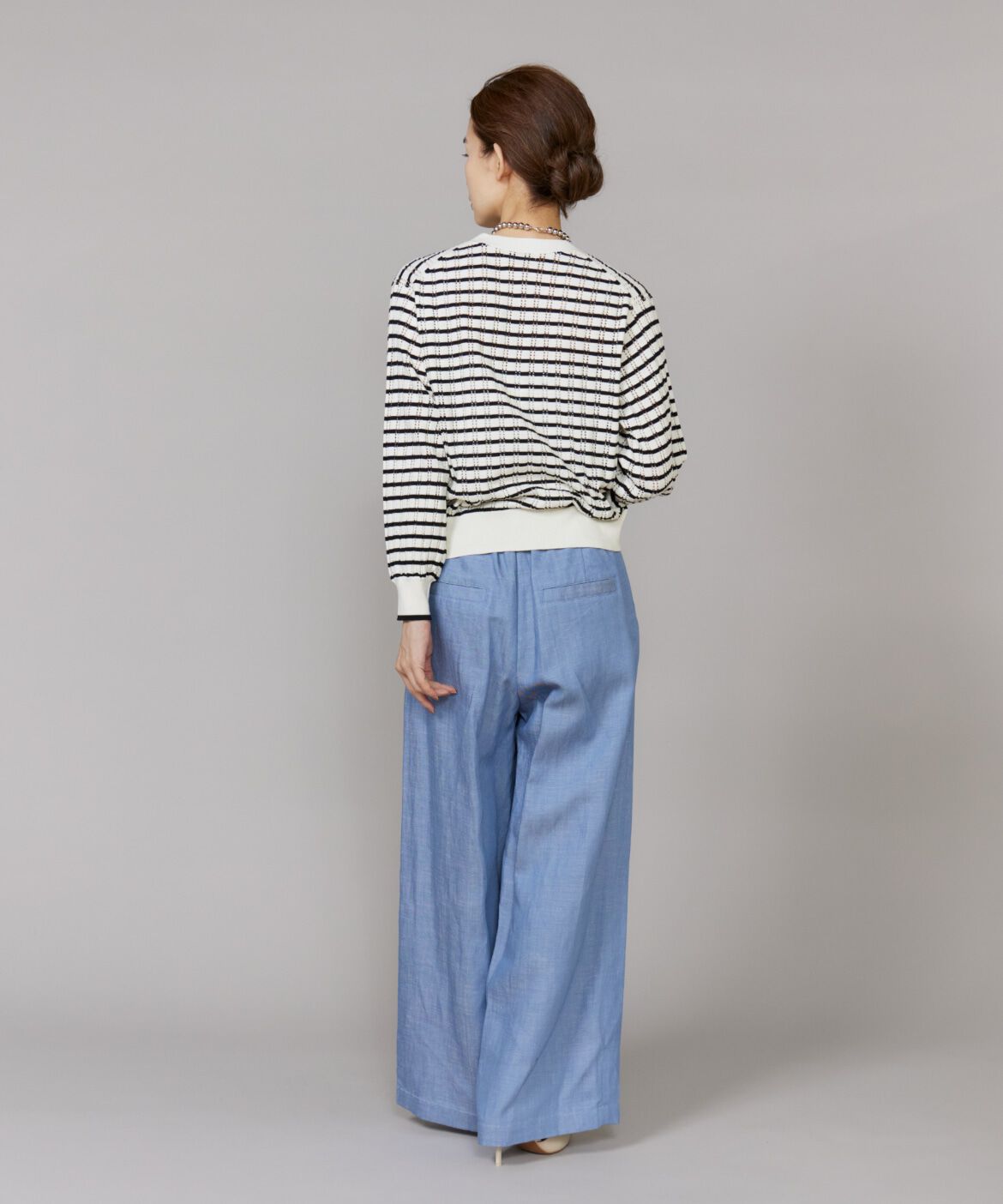 Le Souk「《大きいサイズ》タックワイドデニムパンツ」|その他|