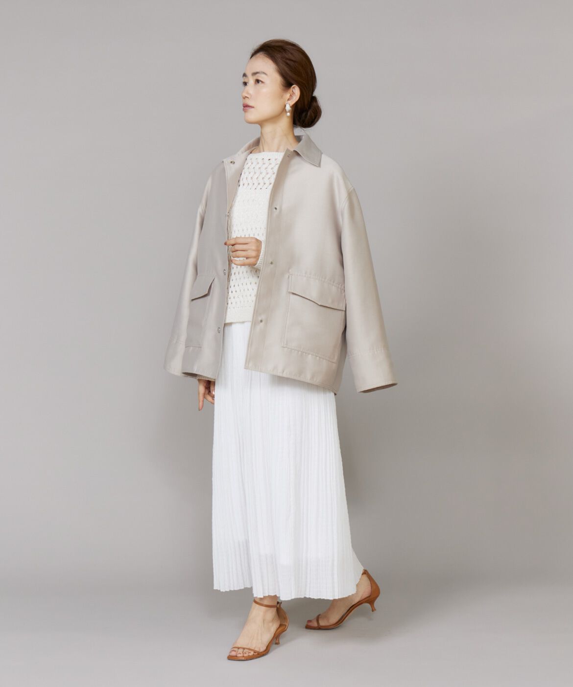 Le Souk「透かし柄ボートネックプルオーバー」|ニット・セーター|