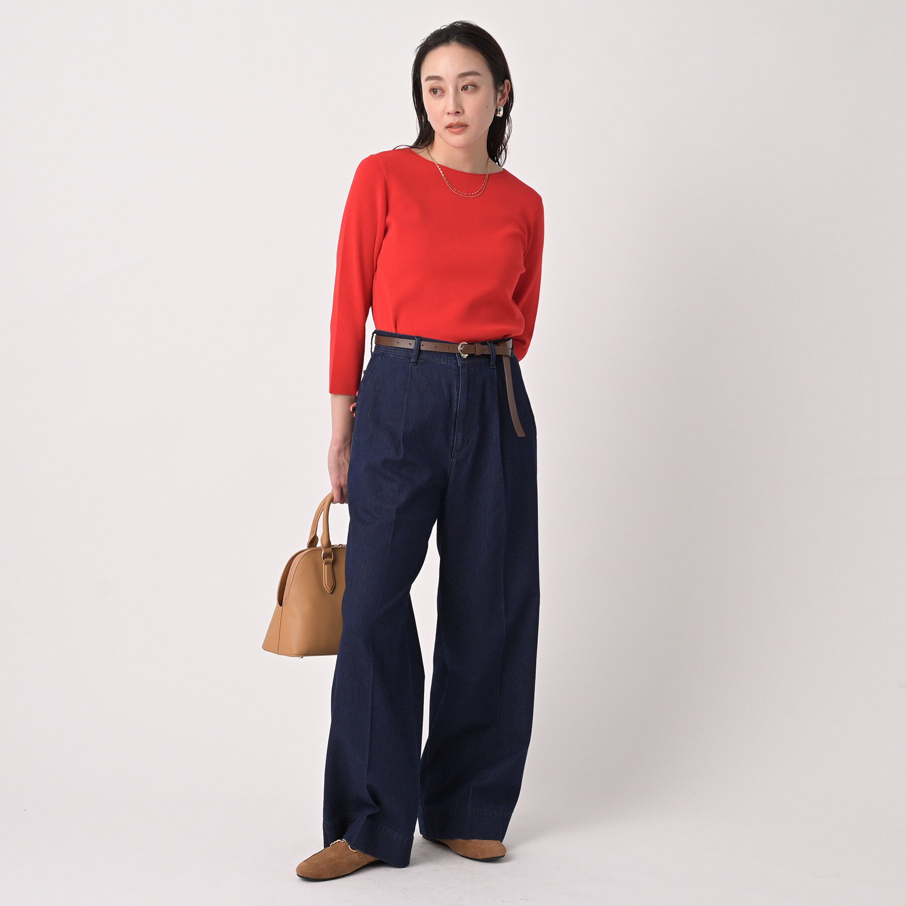 UNTITLED「ボートネックコットンプルオーバー」|ニット・セーター|