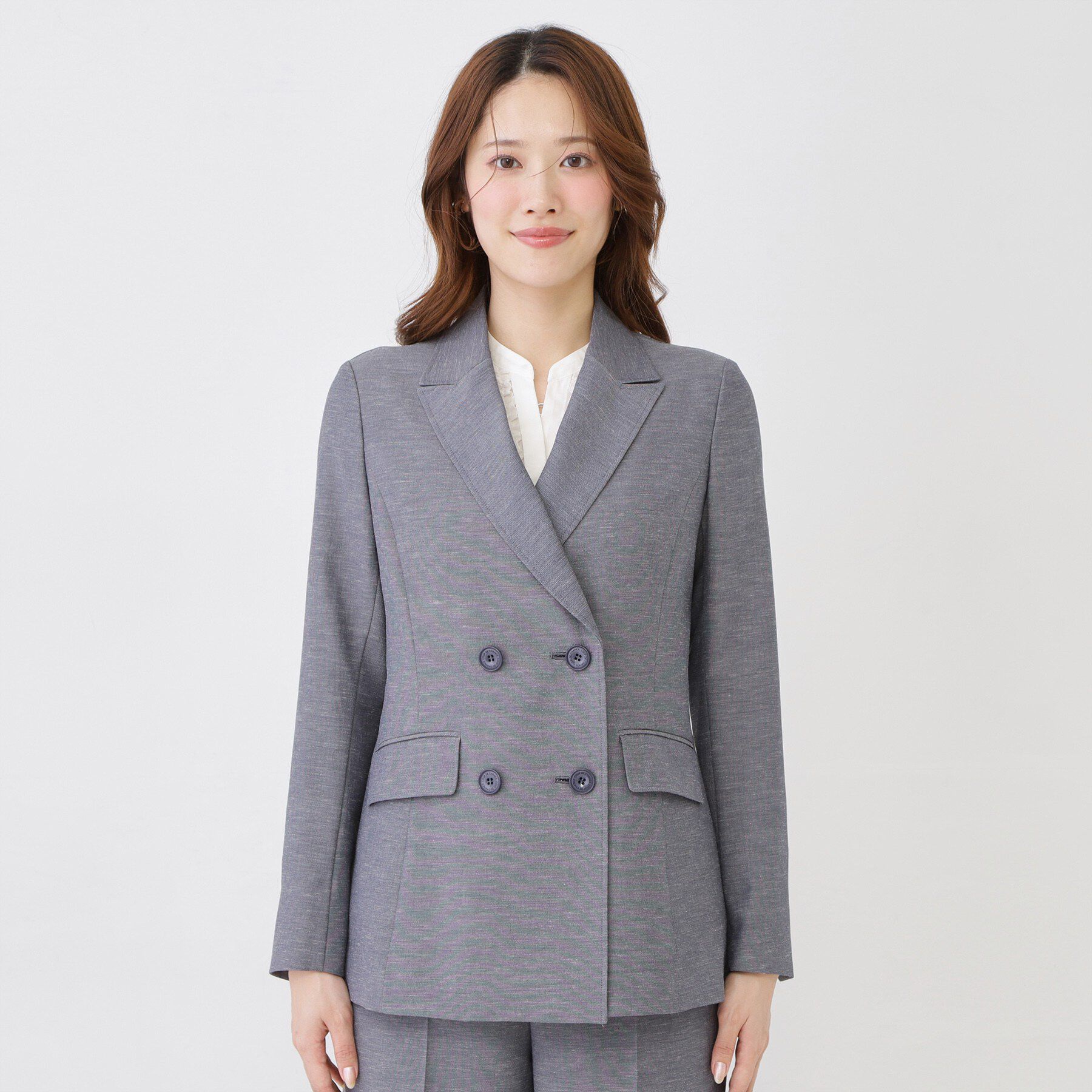 COUP DE CHANCE「【手洗い可／日本製／裏地無し／清涼感／セットアップ可】ダブルジャケット」|テーラードジャケット|