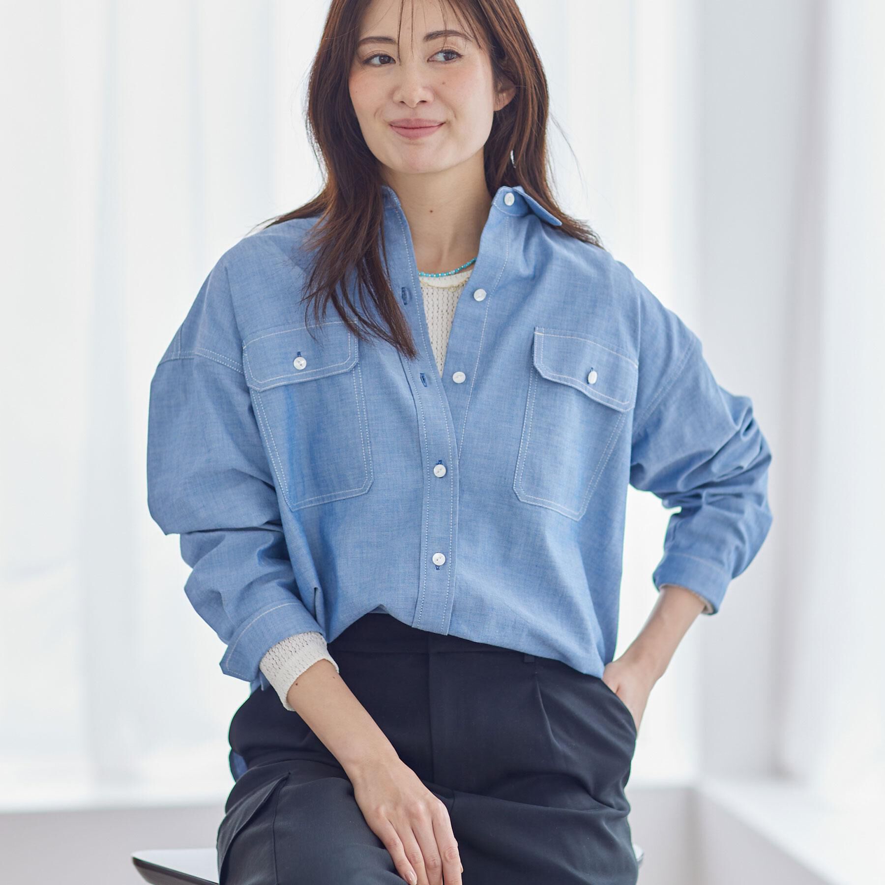 Reflect「【羽織にも◎】ダンガリーシャツ」|シャツ・ブラウス|