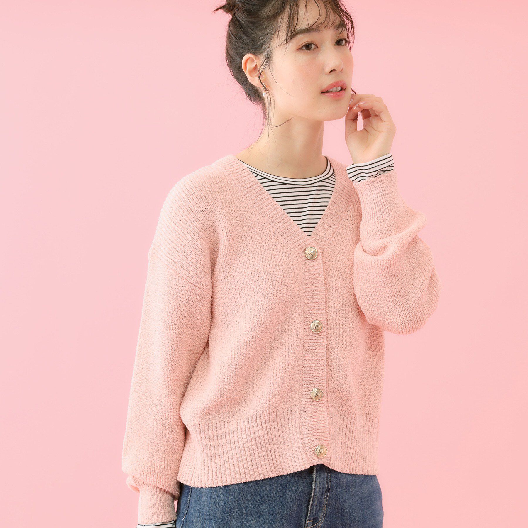 grove「【コラボITEM】Philly Chocolate ブークレカーディガン」|カーディガン|