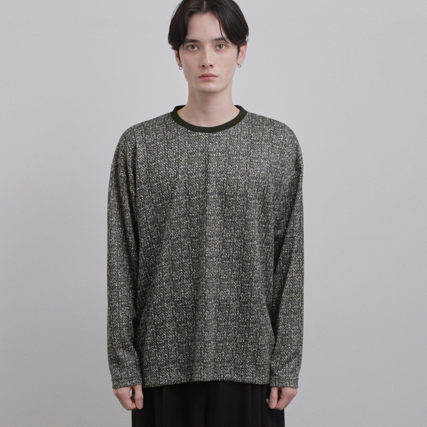 tk.TAKEO KIKUCHI「スプリングツイードライクプリントカットソー」|Tシャツ・カットソー|