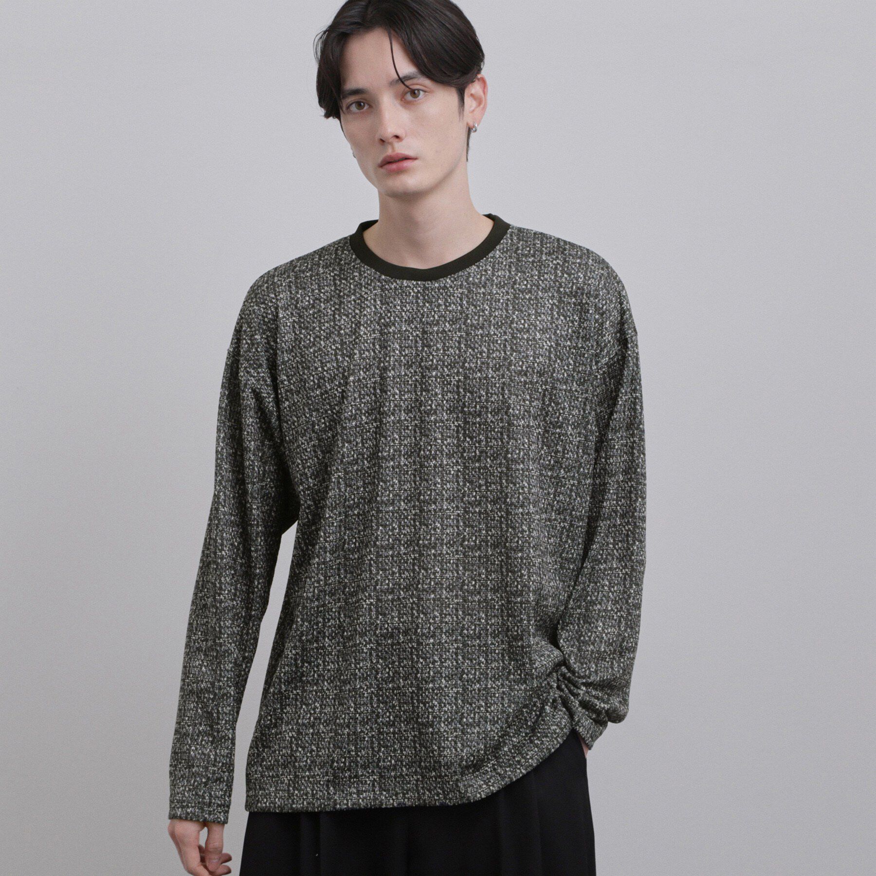 tk.TAKEO KIKUCHI「スプリングツイードライクプリントカットソー」|Tシャツ・カットソー|