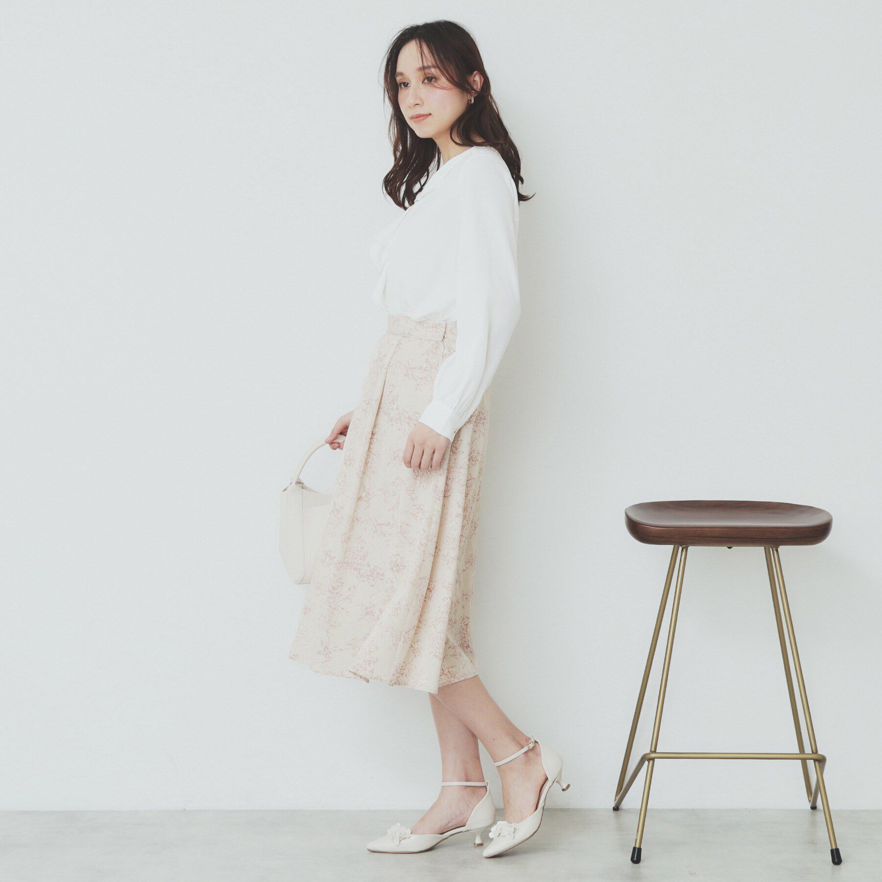 index「フラワープリントフレアスカート【洗濯機洗い可/イージーアイロン】」|スカート|