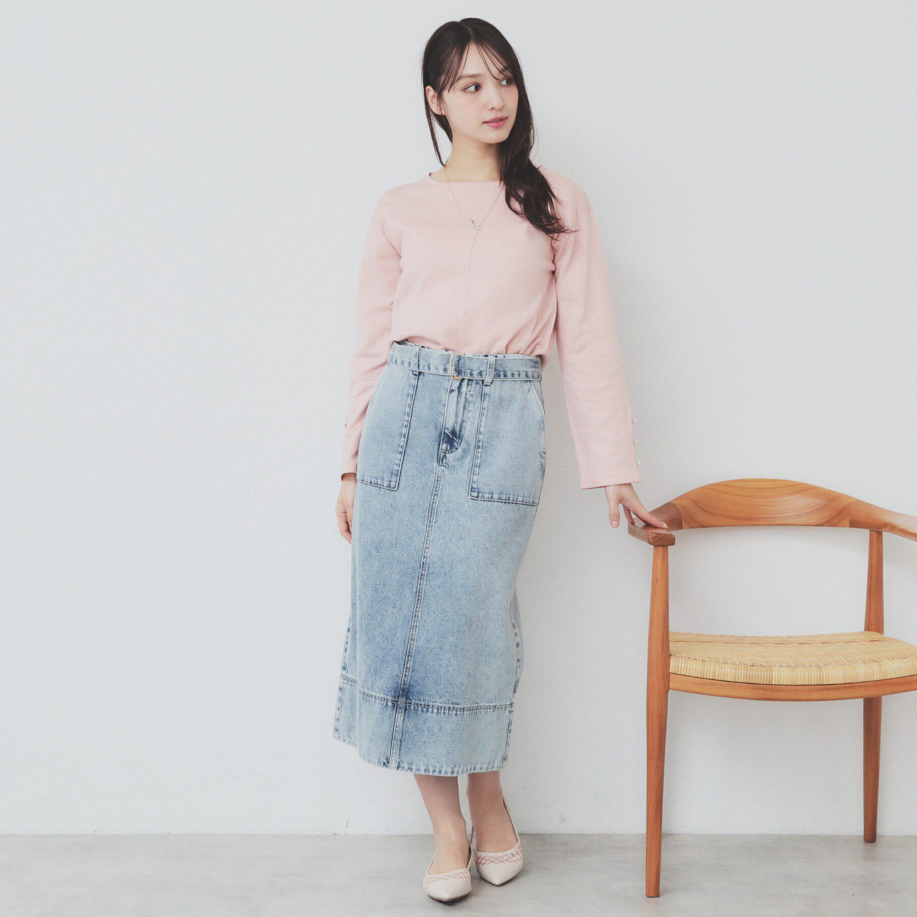 index「袖スリットスリーブニット【洗濯機洗い可】」|ニット・セーター|