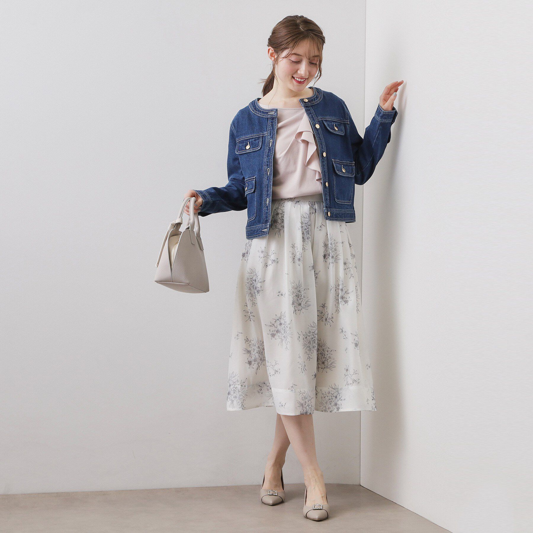 index「ミニマルノーカラーデニムジャケット【洗濯機OK】」|デニムジャケット|