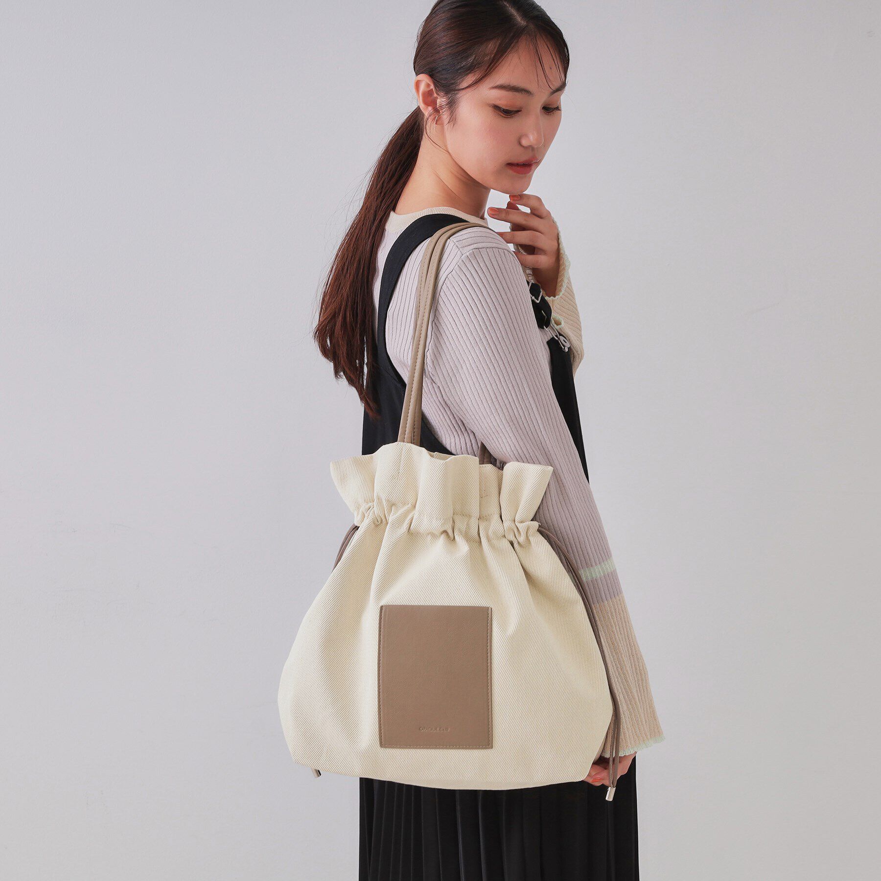 OPAQUE.CLIP「【A4サイズ対応】巾着ドロストーリングトートバッグ」|トートバッグ|