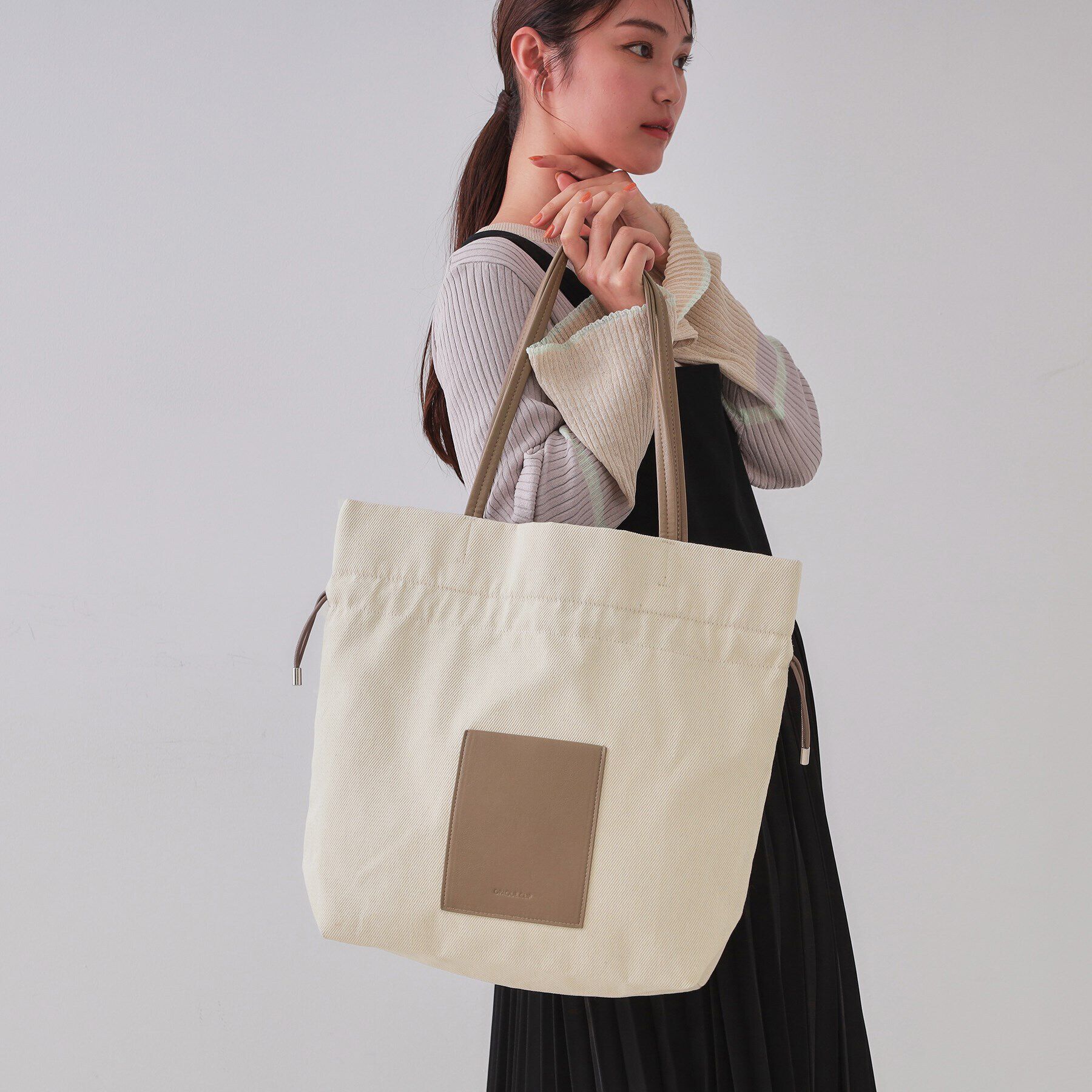 OPAQUE.CLIP「【A4サイズ対応】巾着ドロストーリングトートバッグ」|トートバッグ|