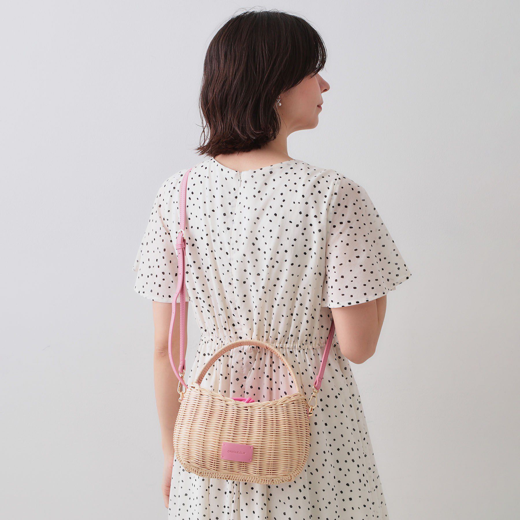 OPAQUE.CLIP「【2WAY】ラタンワンハンドルミニショルダーバッグ」|ショルダー・メッセンジャー|